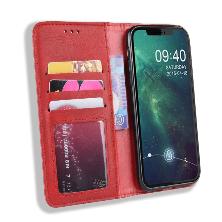 For iPhone 11 Magnetic Buckle Retro Crazy Horse Texture Horizontal Flip Leather Case