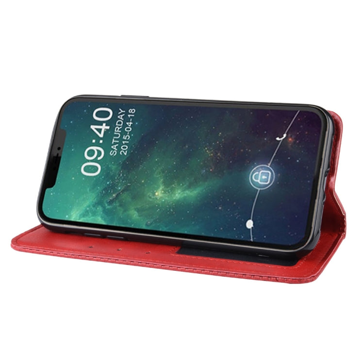 For iPhone 11 Magnetic Buckle Retro Crazy Horse Texture Horizontal Flip Leather Case