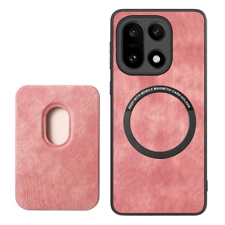 For OnePlus 15 Retro Leather Card Bag Magnetic Phone Case