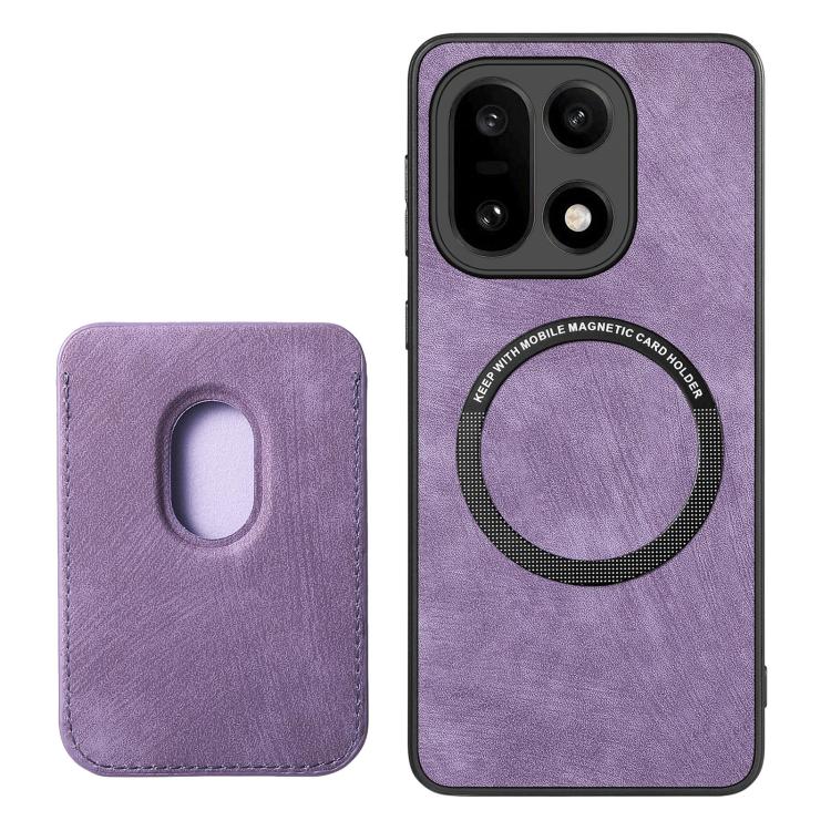For OnePlus 15 Retro Leather Card Bag Magnetic Phone Case