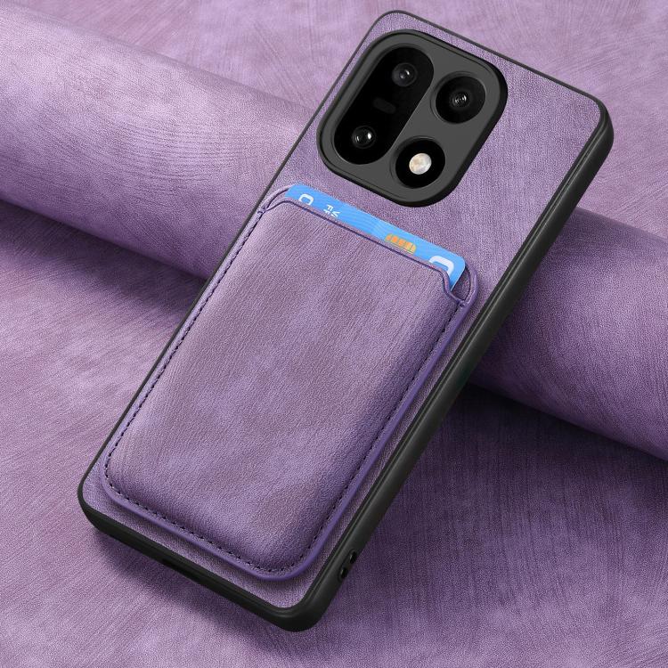 For OnePlus 15 Retro Leather Card Bag Magnetic Phone Case