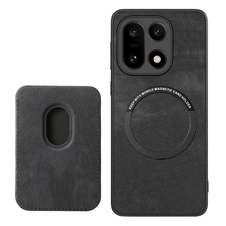 For OnePlus 15 Retro Leather Card Bag Magnetic Phone Case