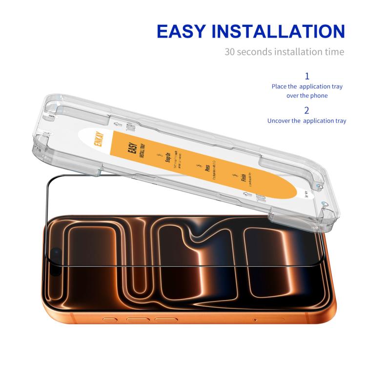 For iPhone 17 Pro Max ENKAY Easy Install High Alumina Silicon Full Glass Film