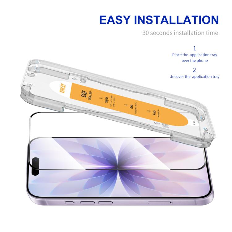 For iPhone 17 ENKAY Easy Install High Alumina Silicon Full Glass Film