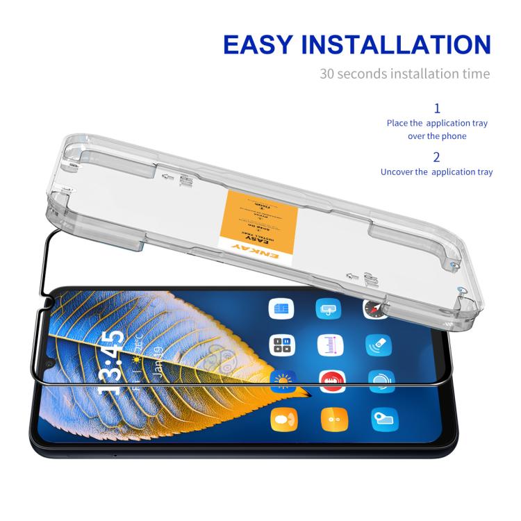 For Samsung Galaxy F06 / M06 ENKAY Easy Install High Alumina Silicon Full Glass Film