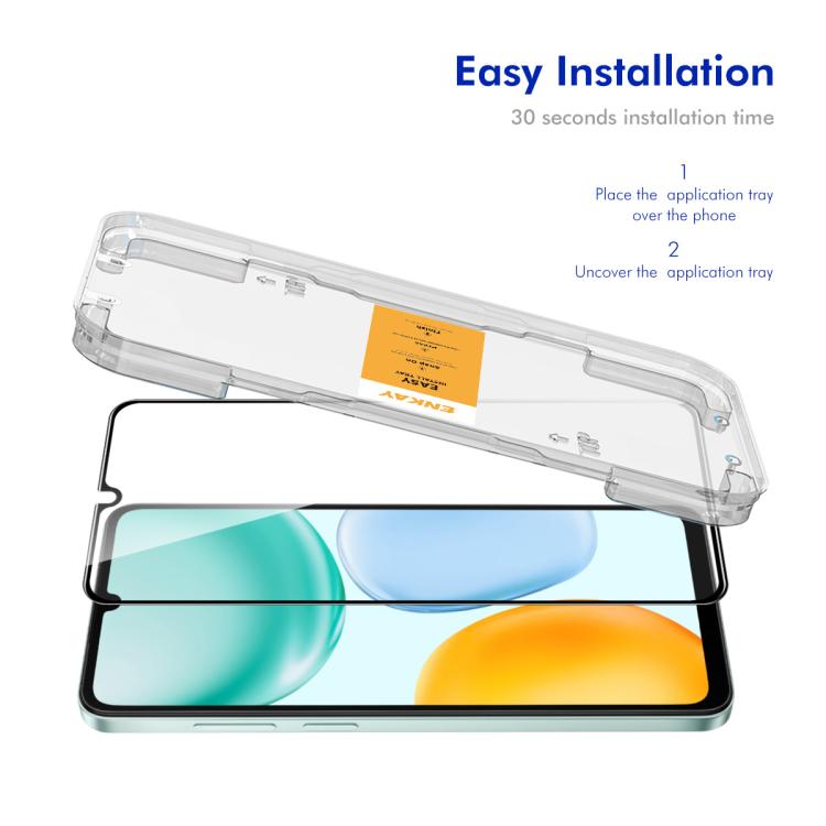 For Honor X5c / X5c Plus ENKAY Easy Install High Alumina Silicon Full Glass Film
