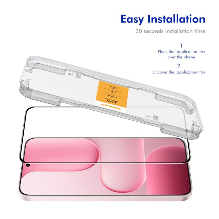 For Honor 400 Smart 4G ENKAY Easy Install High Alumina Silicon Full Glass Film