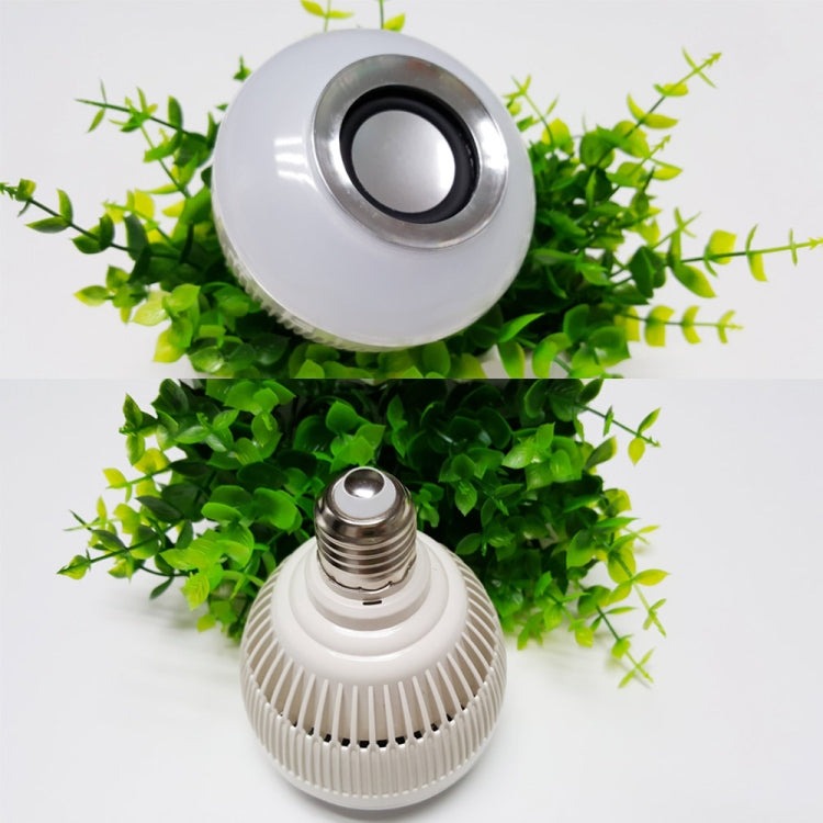 E27 12W Wireless Bluetooth Speaker Music Playing RGB LED Bulb Dimmable RGBW LED Lamp with 24 Keys Remote Control,  AC 110-240V