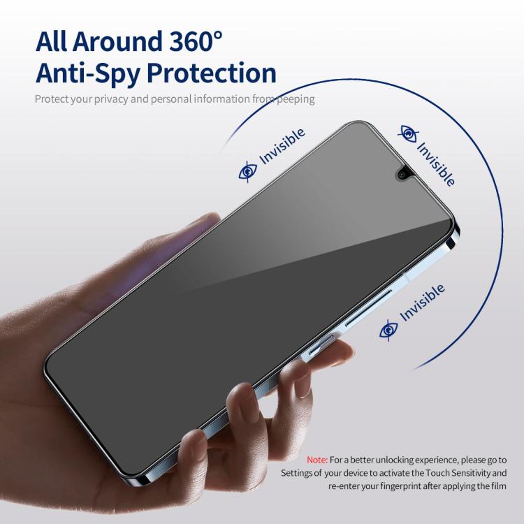 For Samsung Galaxy A16 4G / 5G ENKAY Hat-Prince 360 Degree Anti-peeping Privacy Full Screen Tempered Glass Film