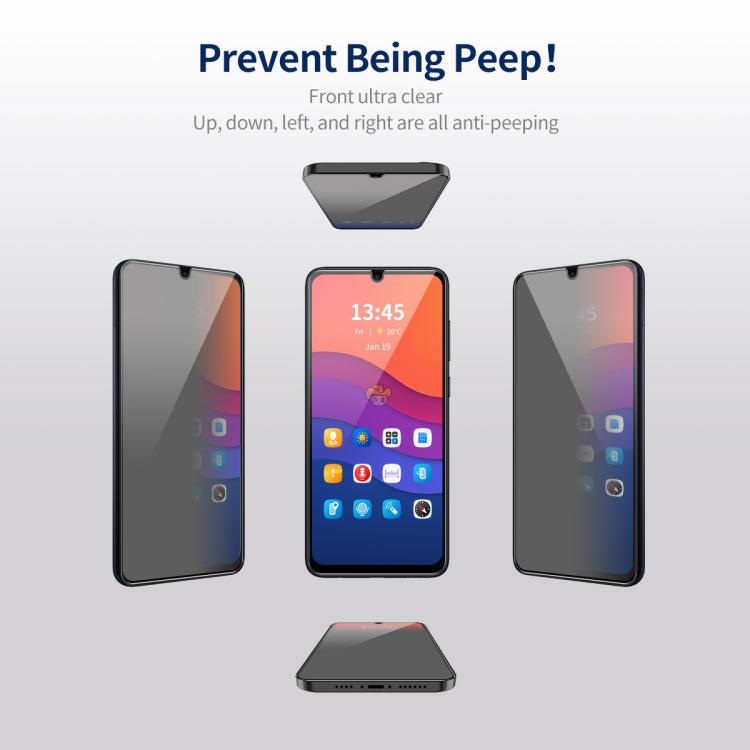 For Samsung Galaxy A26 5G ENKAY Hat-Prince 360 Degree Anti-peeping Privacy Full Screen Tempered Glass Film