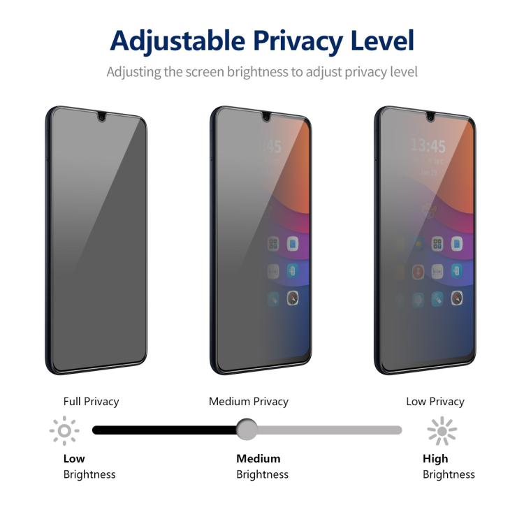 For Samsung Galaxy A26 5G ENKAY Hat-Prince 360 Degree Anti-peeping Privacy Full Screen Tempered Glass Film