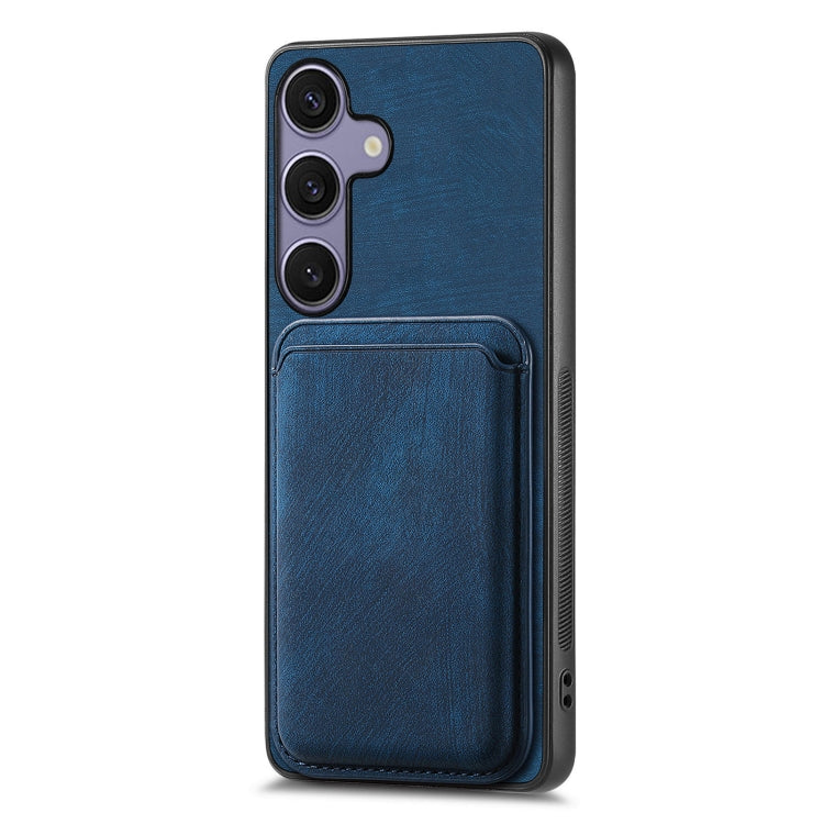 For Samsung Galaxy S25 5G Retro Leather Card Bag Magnetic Phone Case