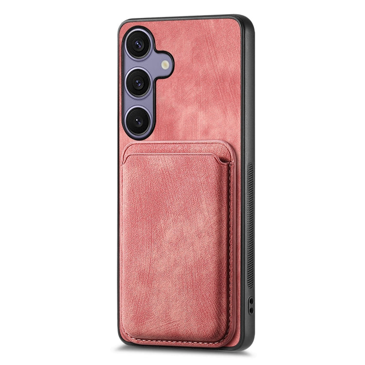 For Samsung Galaxy S25 5G Retro Leather Card Bag Magnetic Phone Case