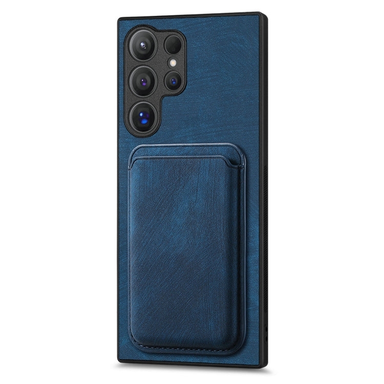 For Samsung Galaxy S25 Ultra 5G Retro Leather Card Bag Magnetic Phone Case