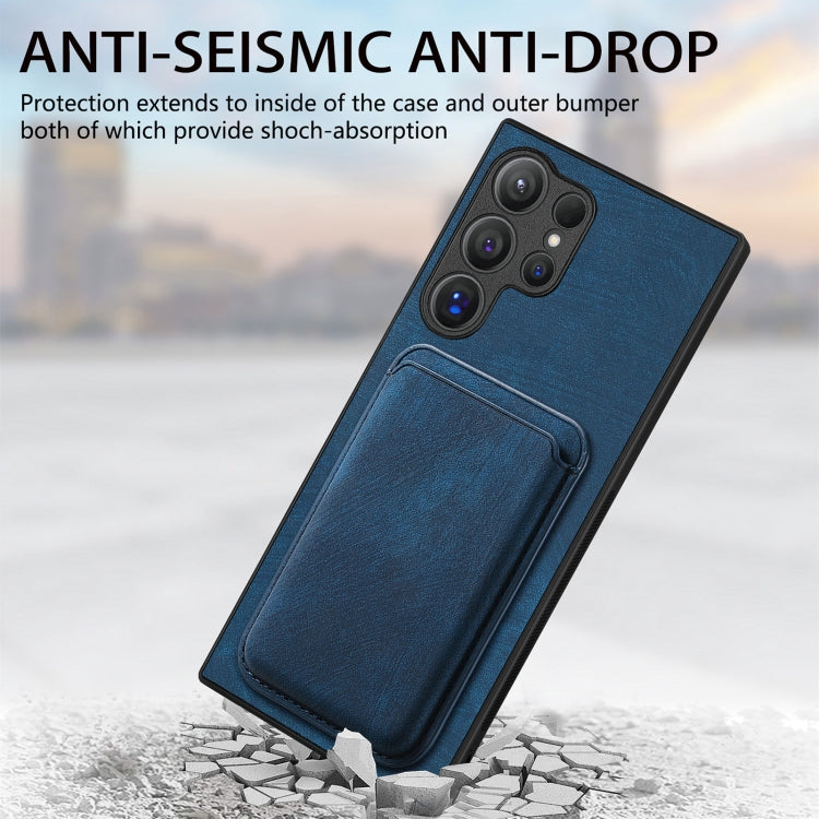 For Samsung Galaxy S25 Ultra 5G Retro Leather Card Bag Magnetic Phone Case