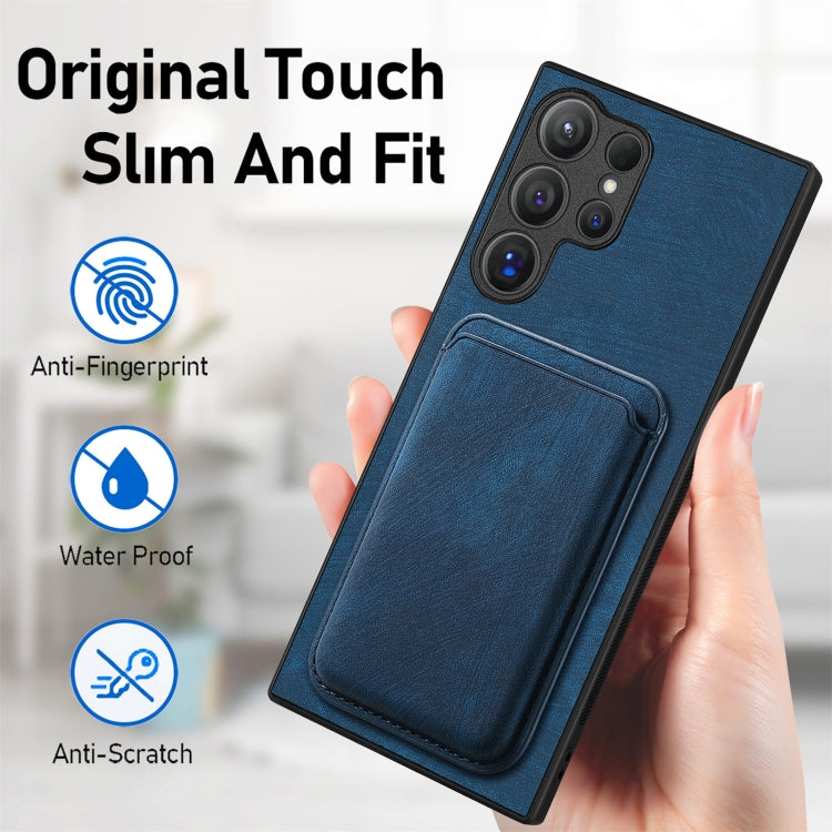 For Samsung Galaxy S25 Ultra 5G Retro Leather Card Bag Magnetic Phone Case