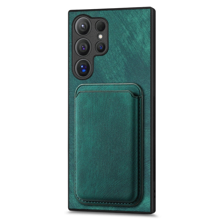 For Samsung Galaxy S25 Ultra 5G Retro Leather Card Bag Magnetic Phone Case