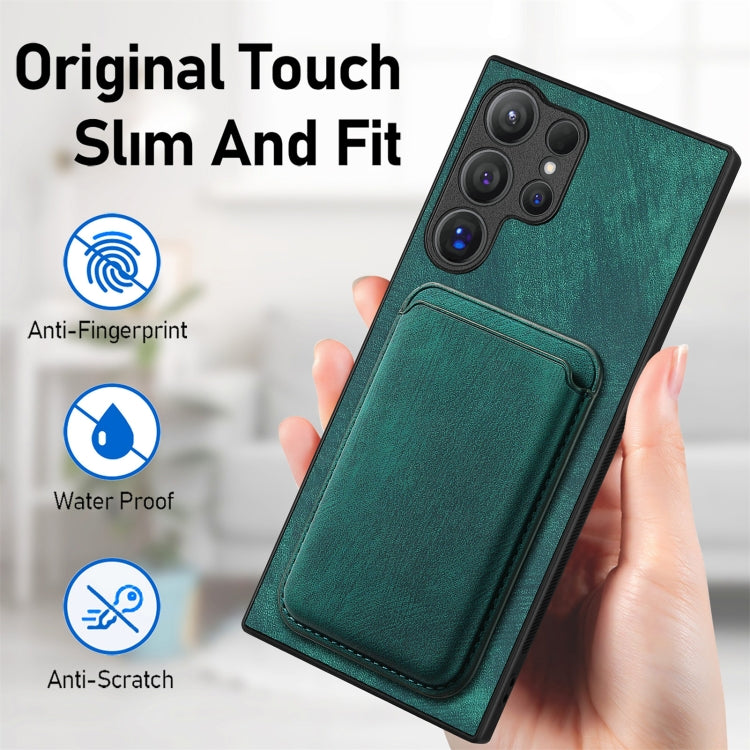 For Samsung Galaxy S25 Ultra 5G Retro Leather Card Bag Magnetic Phone Case