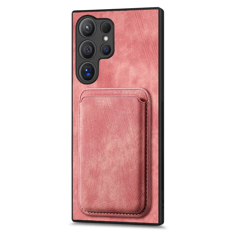 For Samsung Galaxy S25 Ultra 5G Retro Leather Card Bag Magnetic Phone Case
