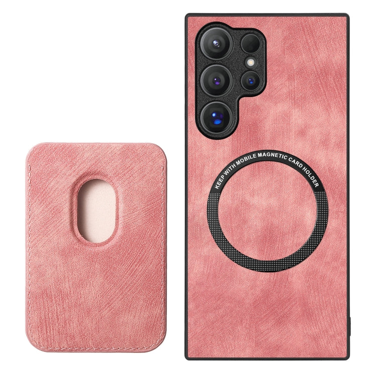 For Samsung Galaxy S25 Ultra 5G Retro Leather Card Bag Magnetic Phone Case