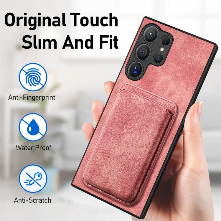 For Samsung Galaxy S25 Ultra 5G Retro Leather Card Bag Magnetic Phone Case