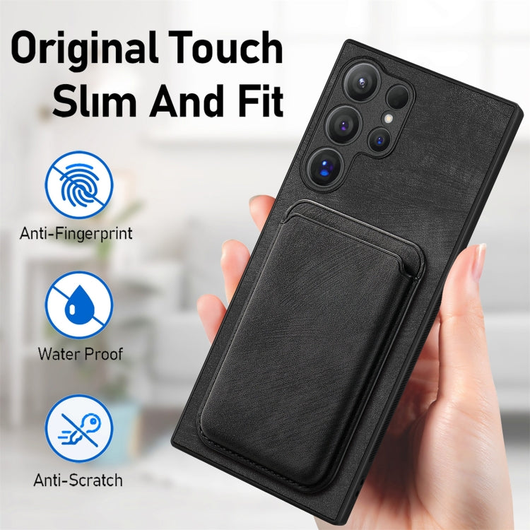 For Samsung Galaxy S25 Ultra 5G Retro Leather Card Bag Magnetic Phone Case