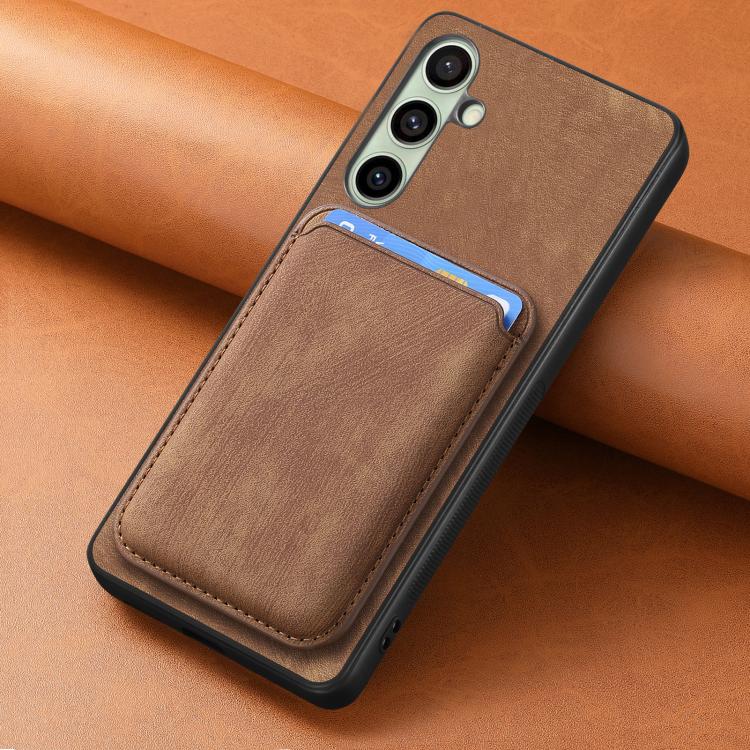 For Samsung Galaxy A56 5G Retro Leather Card Bag Magnetic Phone Case