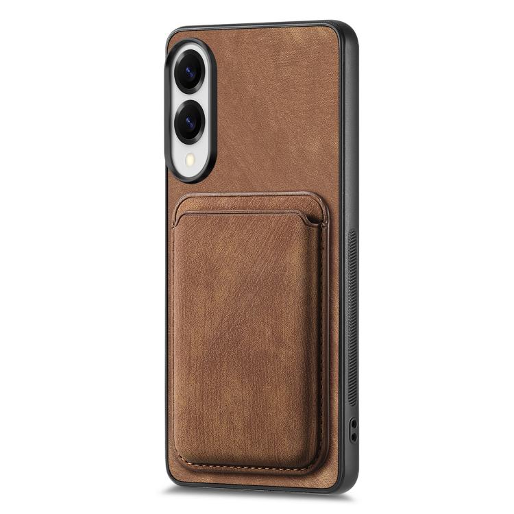 For Samsung Galaxy S25 Edge 5G Retro Leather Card Bag Magnetic Phone Case