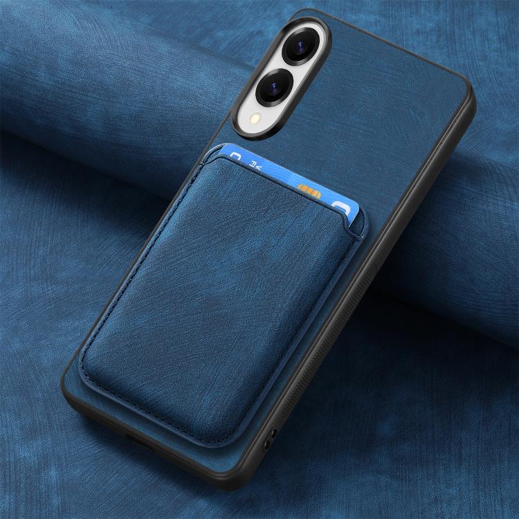 For Samsung Galaxy S25 Edge 5G Retro Leather Card Bag Magnetic Phone Case