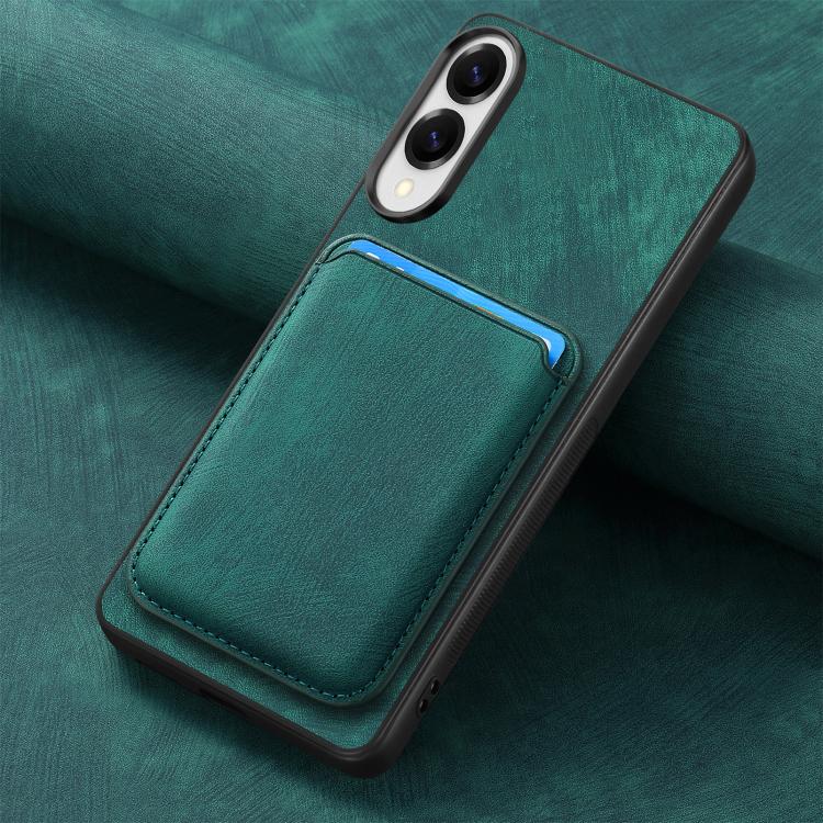 For Samsung Galaxy S25 Edge 5G Retro Leather Card Bag Magnetic Phone Case