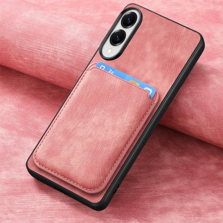 For Samsung Galaxy S25 Edge 5G Retro Leather Card Bag Magnetic Phone Case