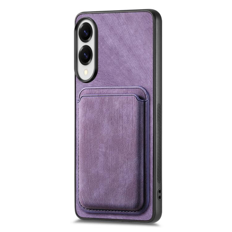 For Samsung Galaxy S25 Edge 5G Retro Leather Card Bag Magnetic Phone Case