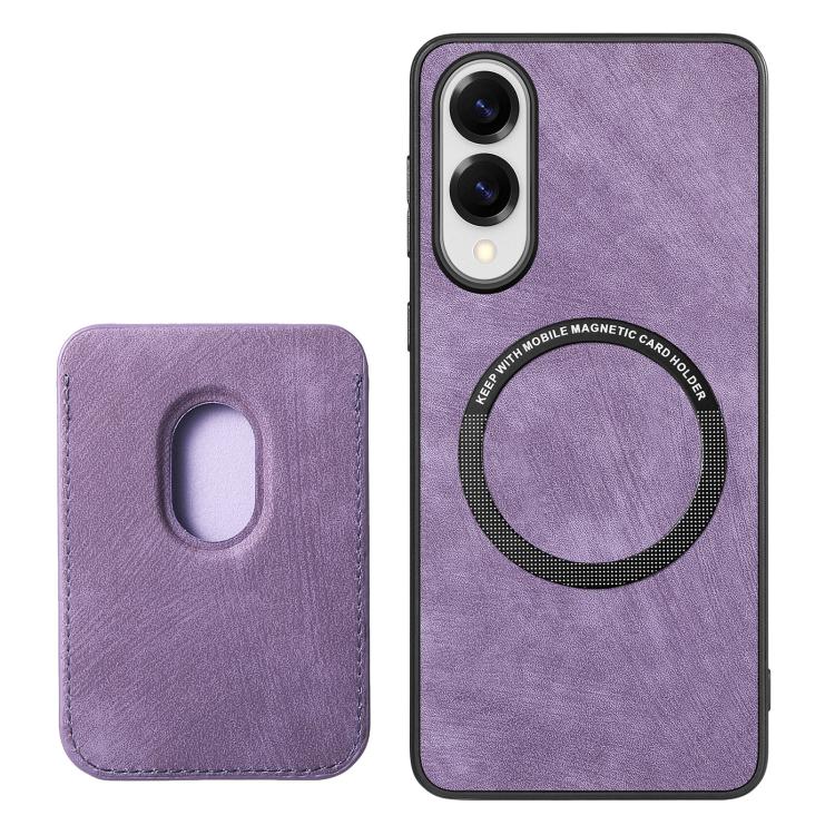 For Samsung Galaxy S25 Edge 5G Retro Leather Card Bag Magnetic Phone Case