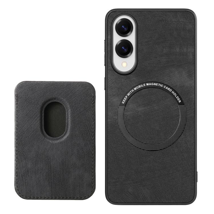 For Samsung Galaxy S25 Edge 5G Retro Leather Card Bag Magnetic Phone Case