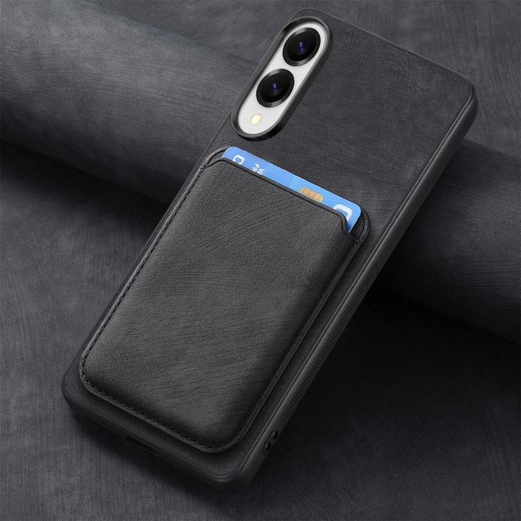 For Samsung Galaxy S25 Edge 5G Retro Leather Card Bag Magnetic Phone Case