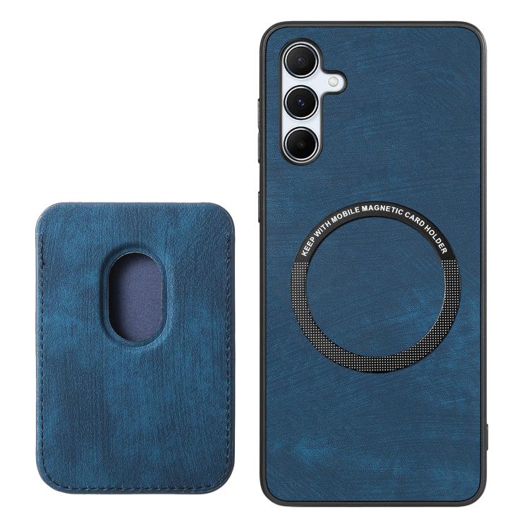 For Samsung Galaxy A55 5G Retro Leather Card Bag Magnetic Phone Case