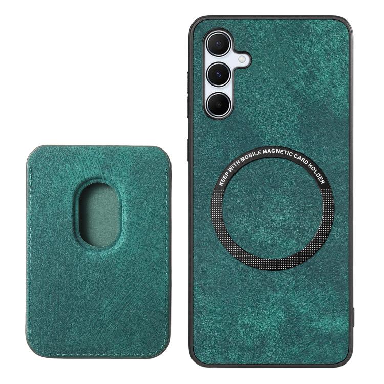 For Samsung Galaxy A55 5G Retro Leather Card Bag Magnetic Phone Case