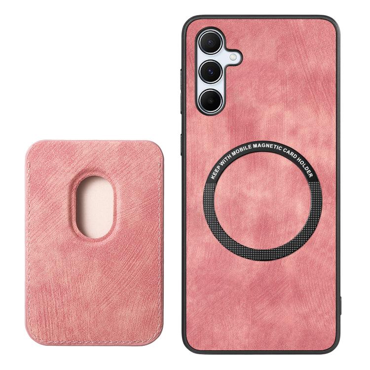 For Samsung Galaxy A55 5G Retro Leather Card Bag Magnetic Phone Case