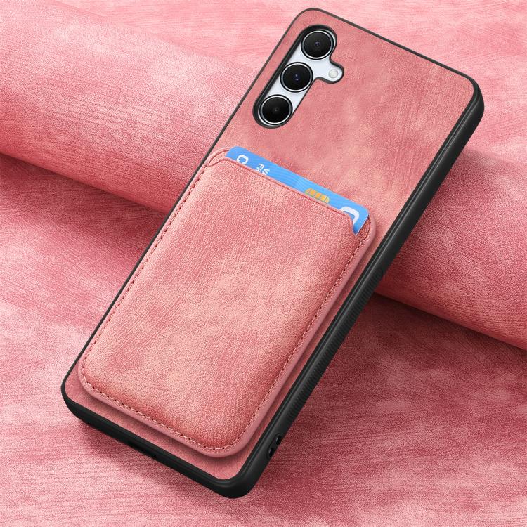 For Samsung Galaxy A55 5G Retro Leather Card Bag Magnetic Phone Case