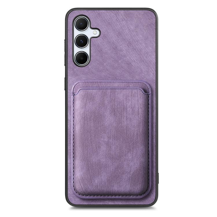 For Samsung Galaxy A55 5G Retro Leather Card Bag Magnetic Phone Case