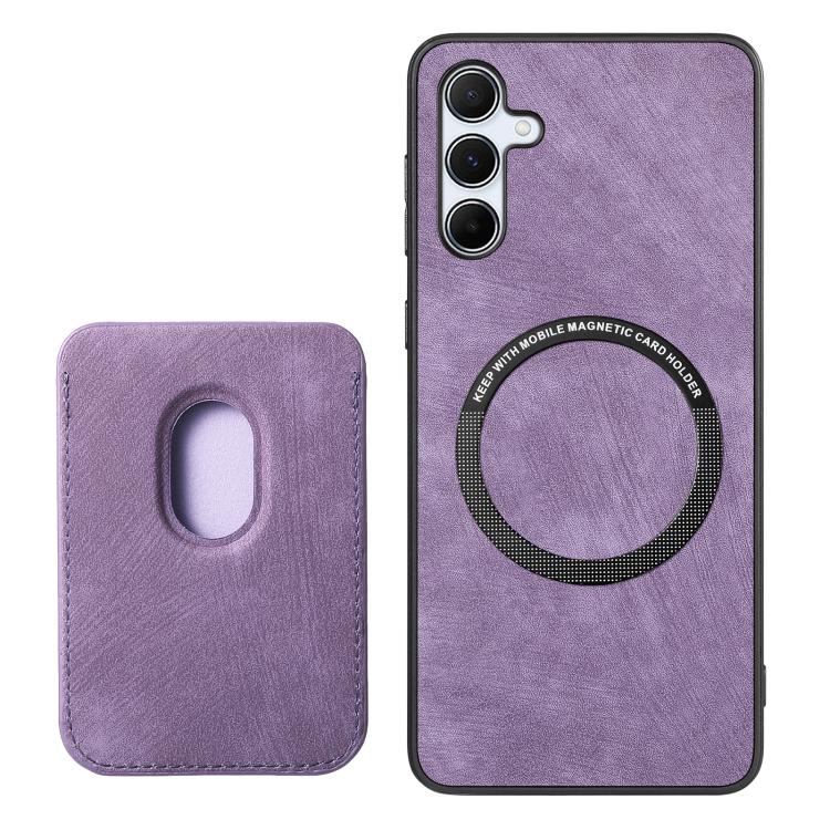 For Samsung Galaxy A55 5G Retro Leather Card Bag Magnetic Phone Case
