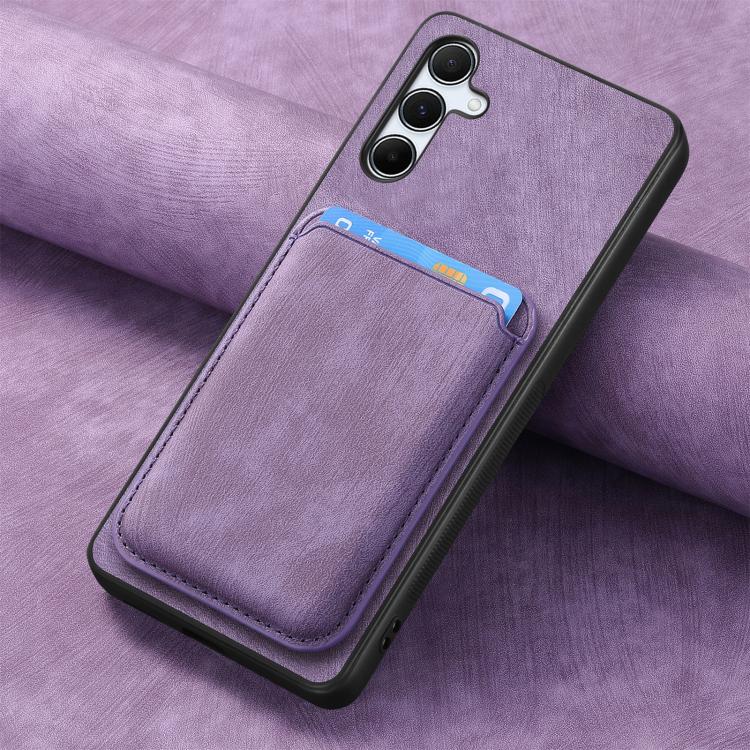 For Samsung Galaxy A55 5G Retro Leather Card Bag Magnetic Phone Case