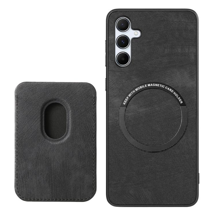 For Samsung Galaxy A55 5G Retro Leather Card Bag Magnetic Phone Case