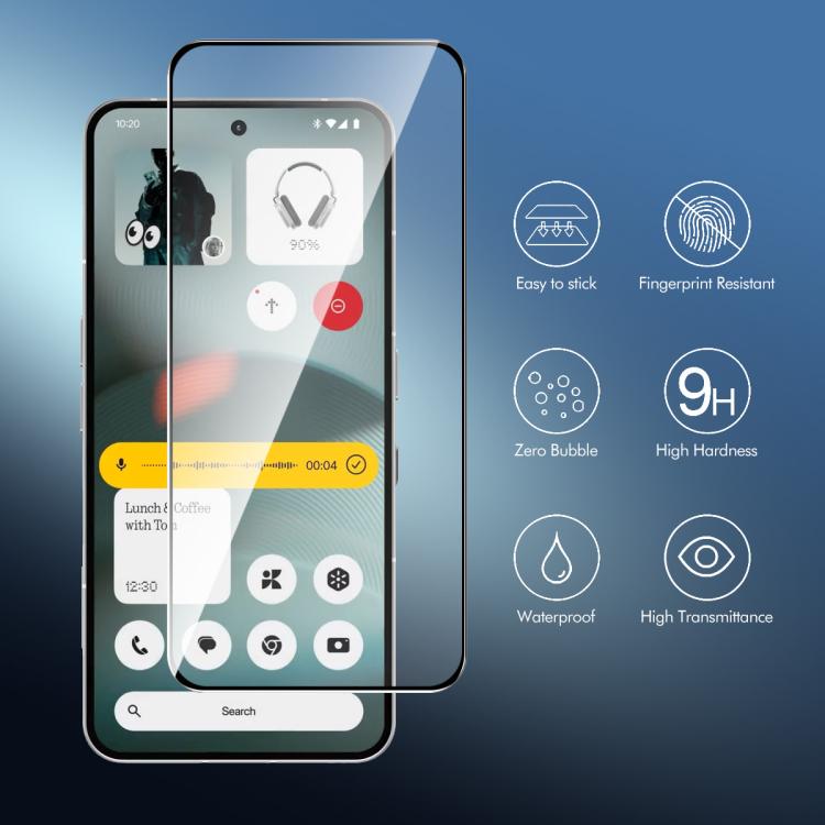 For Nothing Phone 3a Lite ENKAY Hat-Prince Full Glue High Aluminum-silicon Tempered Glass Film