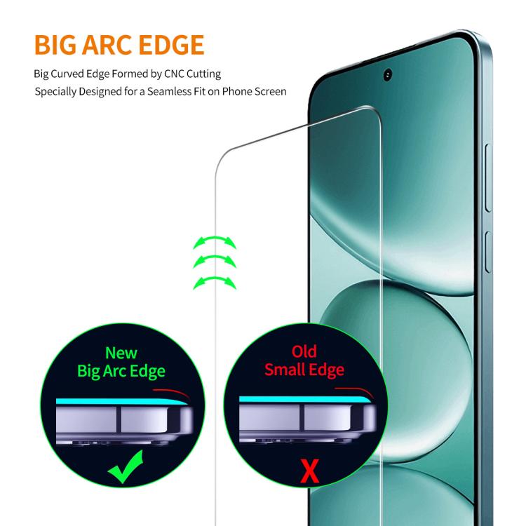 For Redmi Note 15 Pro 5G Global 163.6mm ENKAY 9H Big Arc Edge High Aluminum-silicon Tempered Glass Film