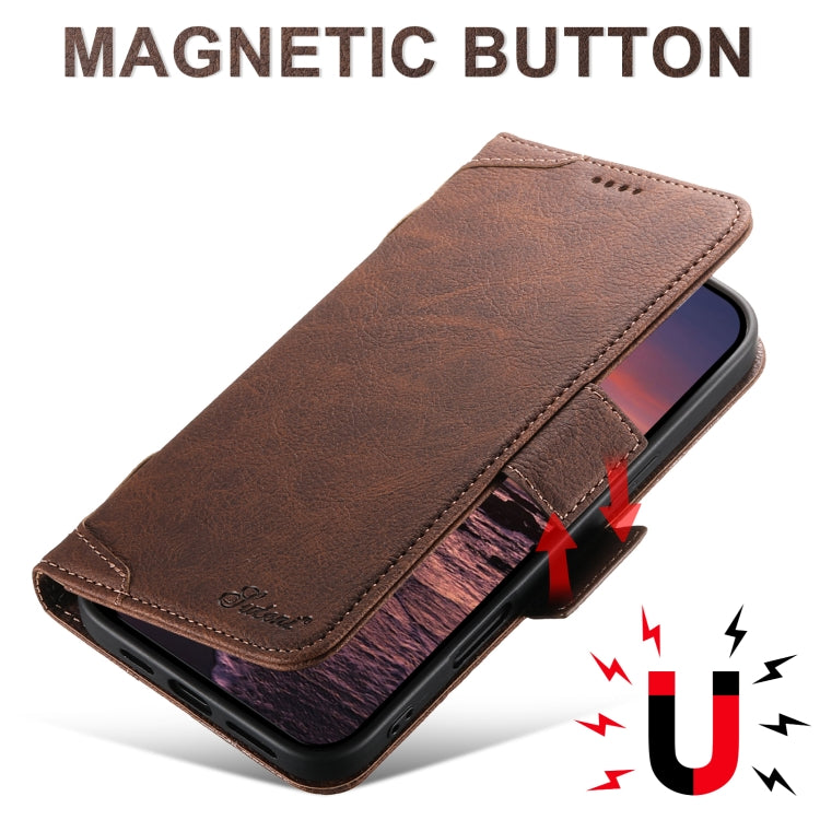 For iPhone 16 SUTENI J07 Multifunctional Horizontal Flip Magsafe Leather Phone Case