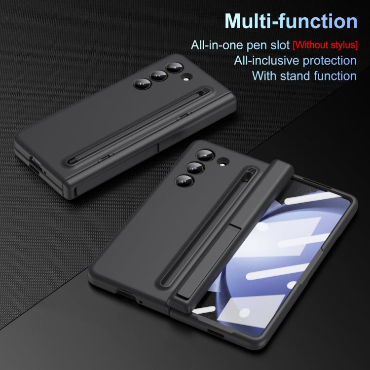 For Galaxy Z Fold6 5G Long Chi Grain Leather Shockproof Phone Case, No Pen