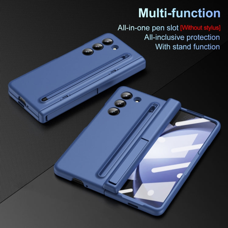 For Galaxy Z Fold6 5G Long Chi Grain Leather Shockproof Phone Case, No Pen