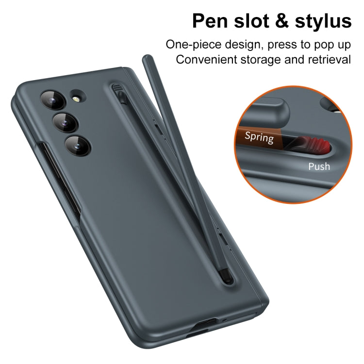 For Galaxy Z Fold6 5G Long Chi Grain Leather Shockproof Phone Case, No Pen