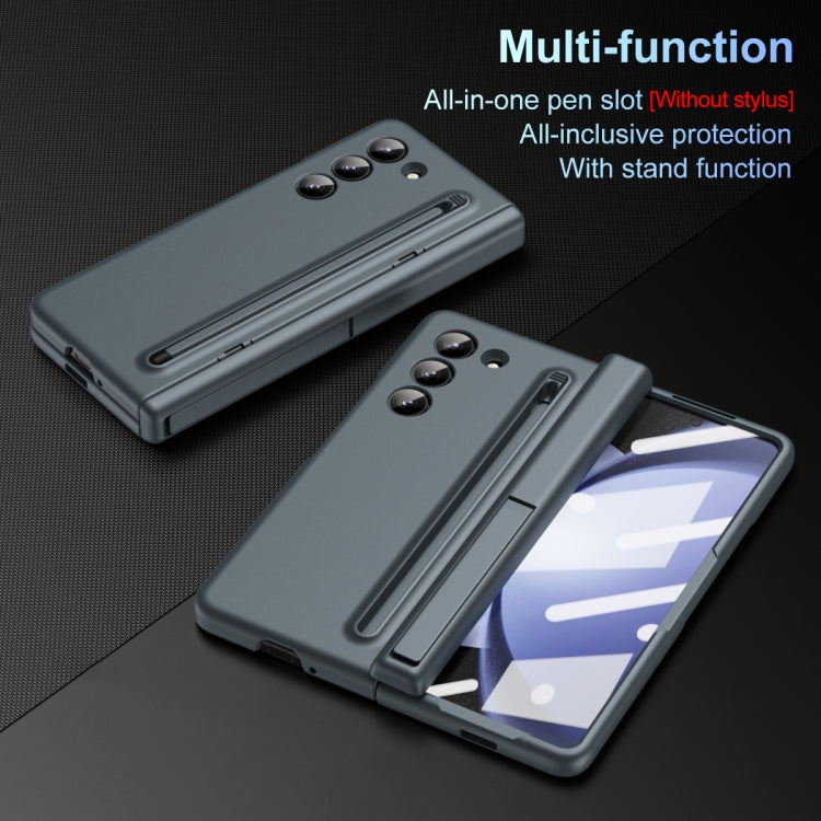 For Galaxy Z Fold6 5G Long Chi Grain Leather Shockproof Phone Case, No Pen